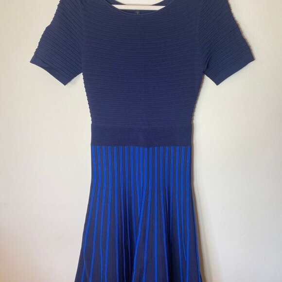 Maje Striped Midi Dress - Size 2 Small - Picture 1 of 5